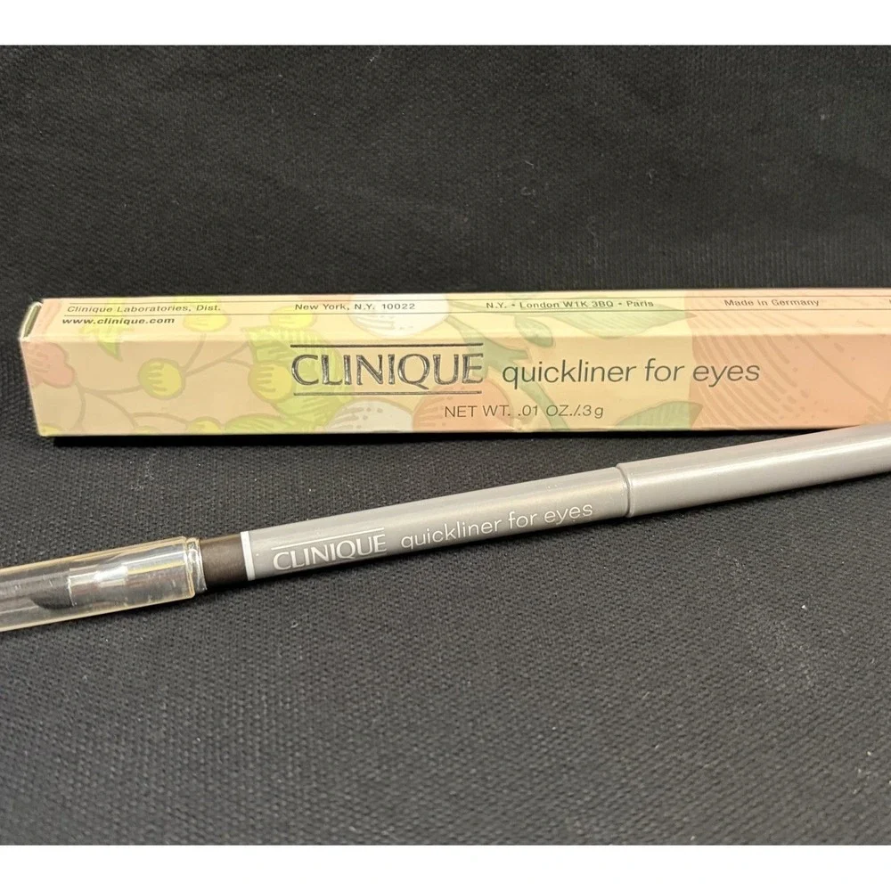 Clinique Quickliner Eyes Eyeliner Pencil Black‎ Brown #11 w/Smudger NIB